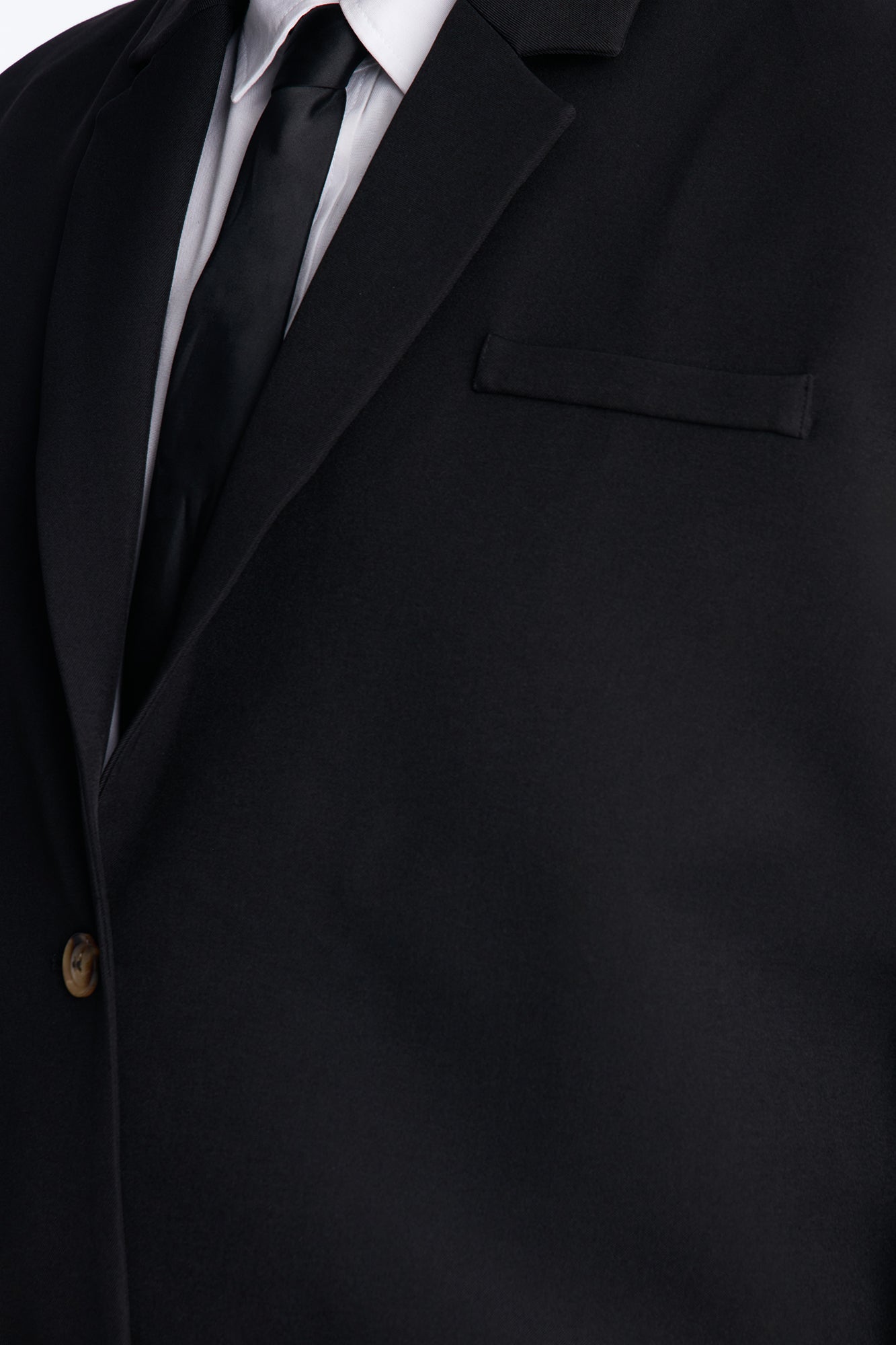 Cropped Strikeout Blazer Bomber Jacket - Black