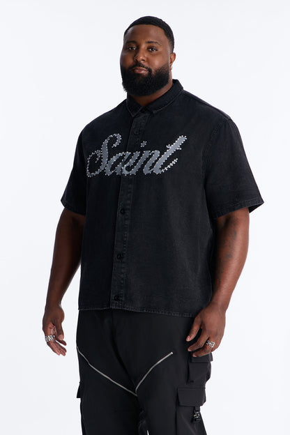 Saint Blaze Button Up Shirt - Black Wash