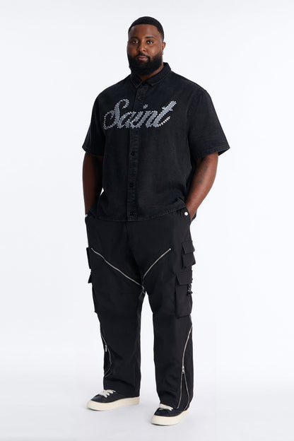 Saint Blaze Button Up Shirt - Black Wash