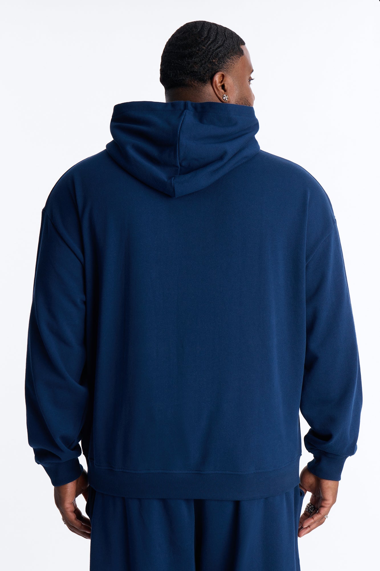 NYC Embroidered Hoodie - Navy