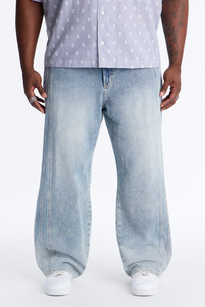 Baggy Decon Structured Jean - Light Blue Wash