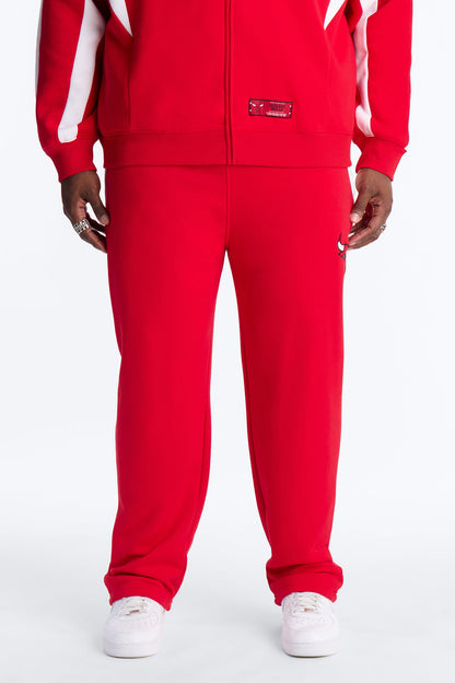 Bulls Wavey Wide Sweatpants - Red