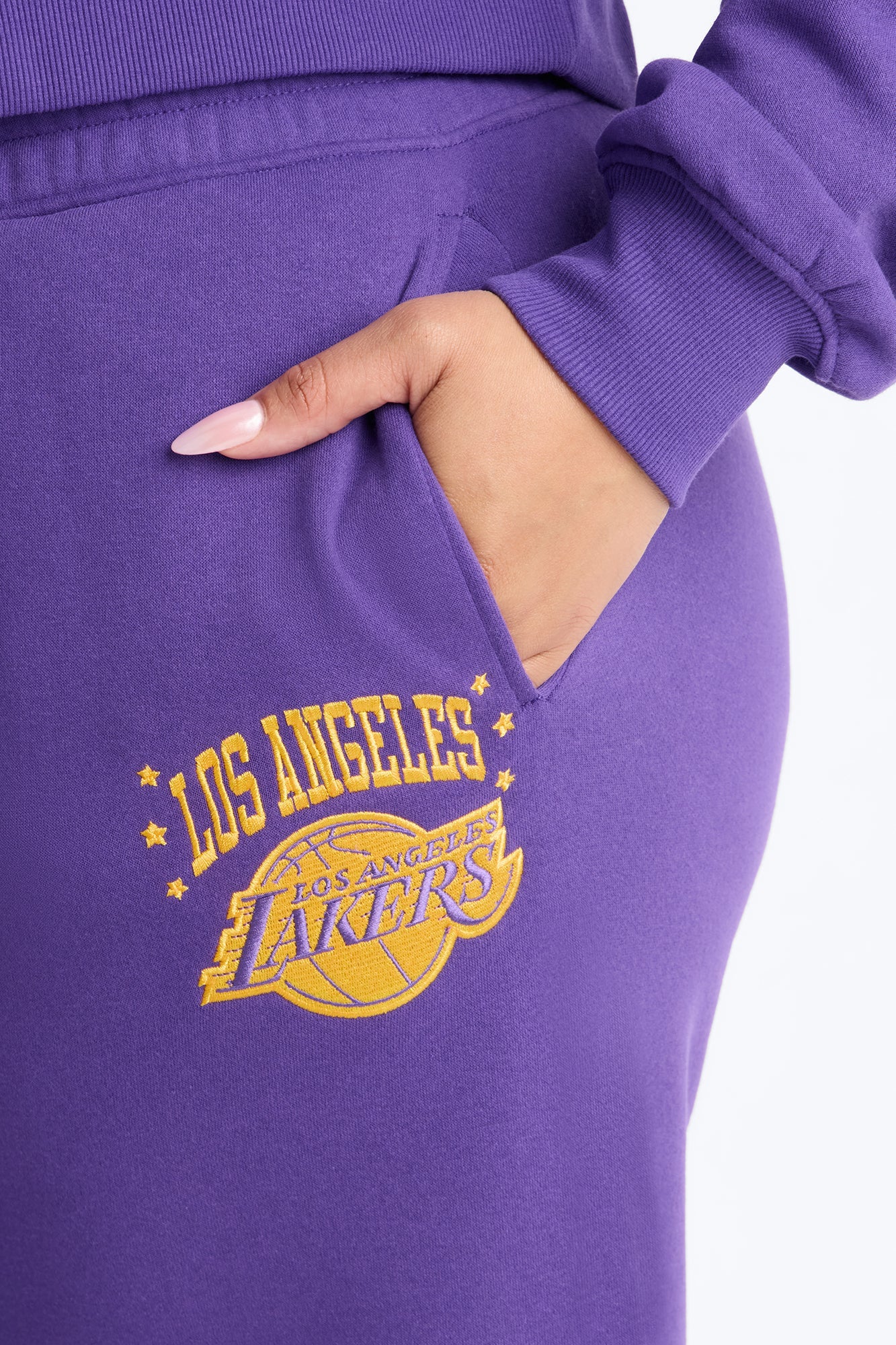 NBA LA Lakers Fleece Wide Leg Pants - Purple