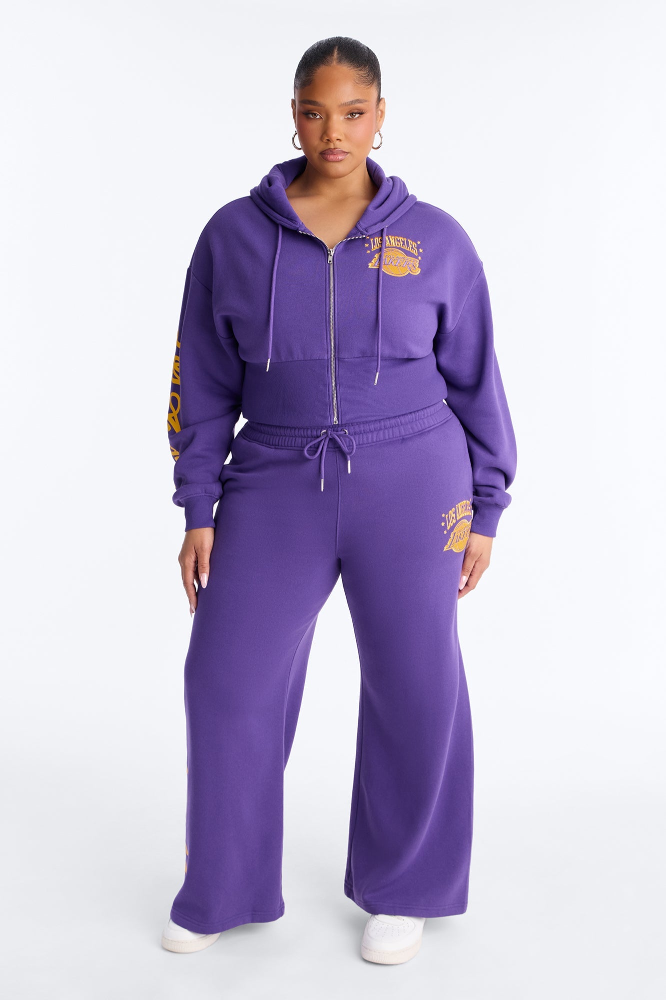 NBA LA Lakers Fleece Wide Leg Pants - Purple