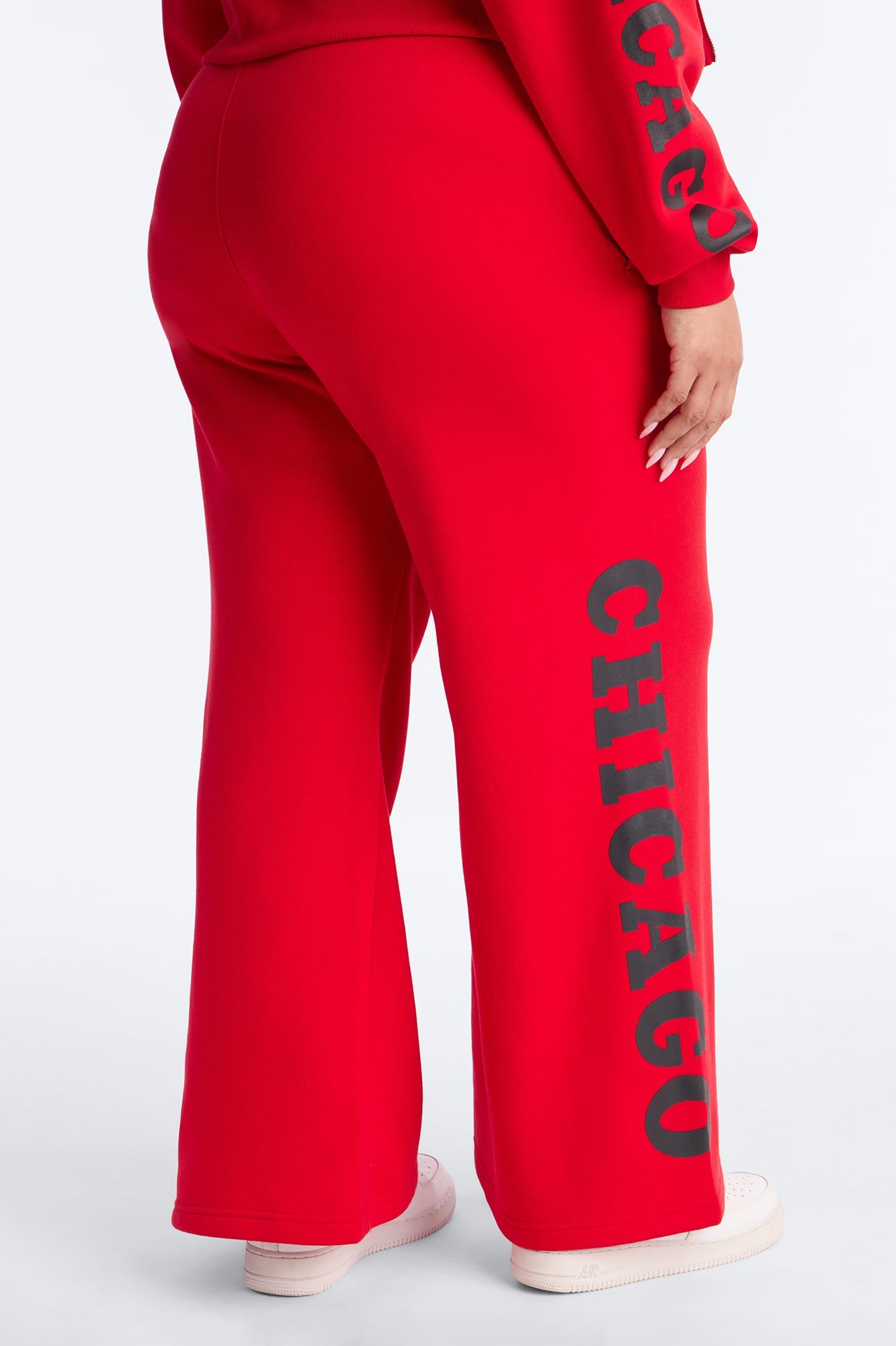 NBA Chicago Bulls Fleece Wide Leg Pants - Red