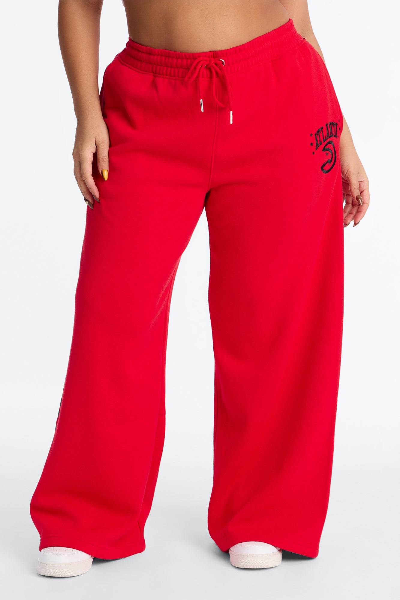 NBA Atlanta Hawks Fleece Wide Leg Pants - Red