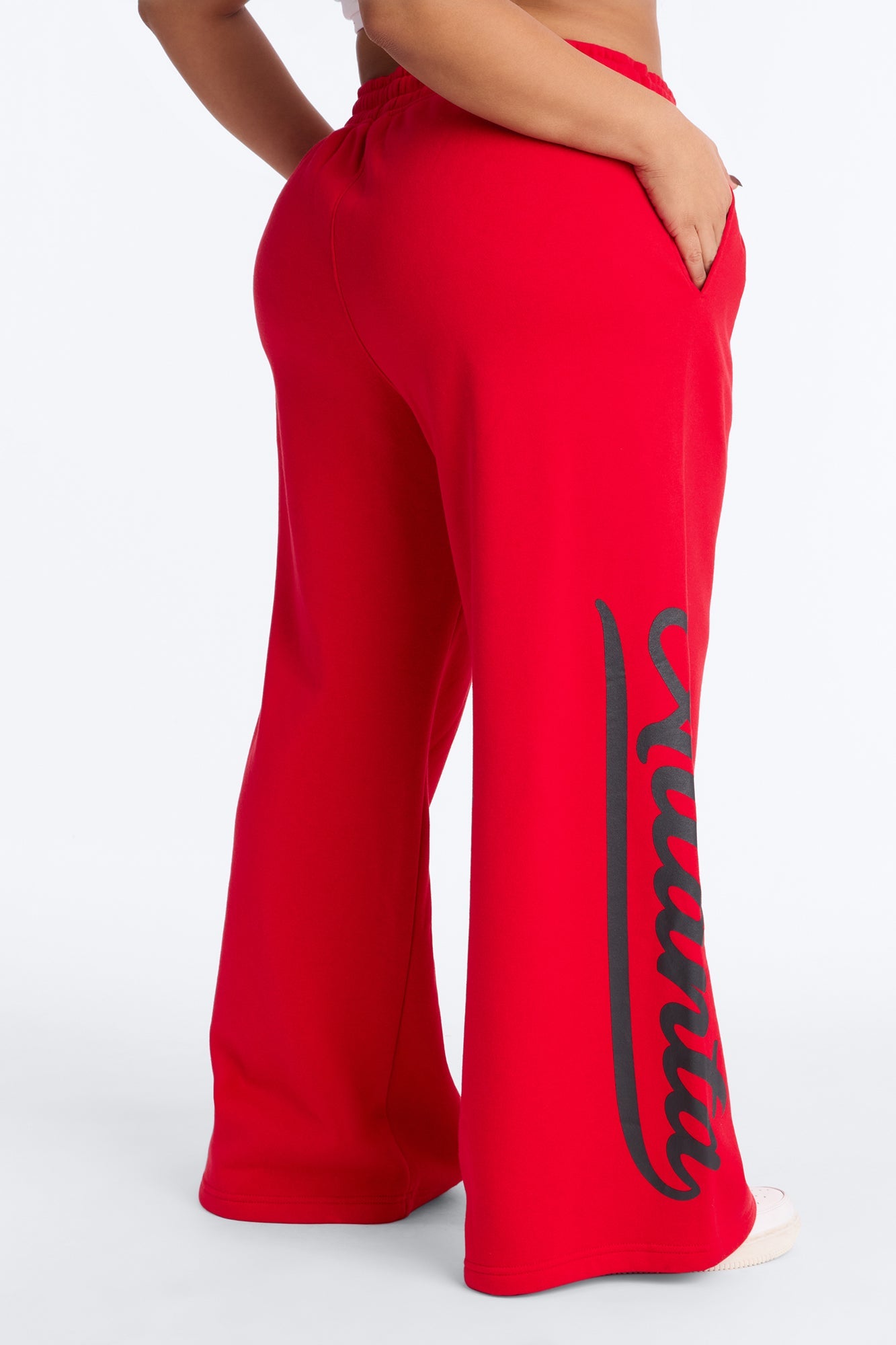 NBA Atlanta Hawks Fleece Wide Leg Pants - Red
