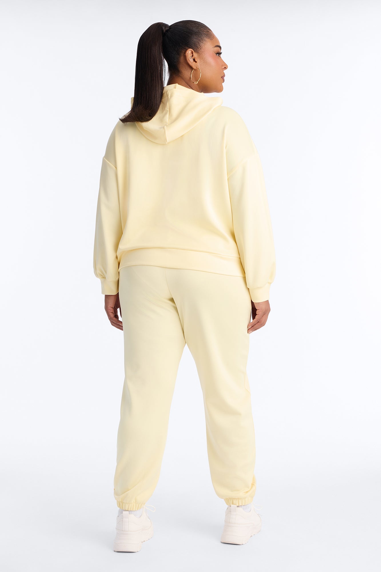 Sophia Scuba Zip Up Jogger Set - Yellow