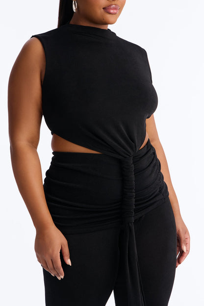 Next To You Cut Out Capri Set - Black