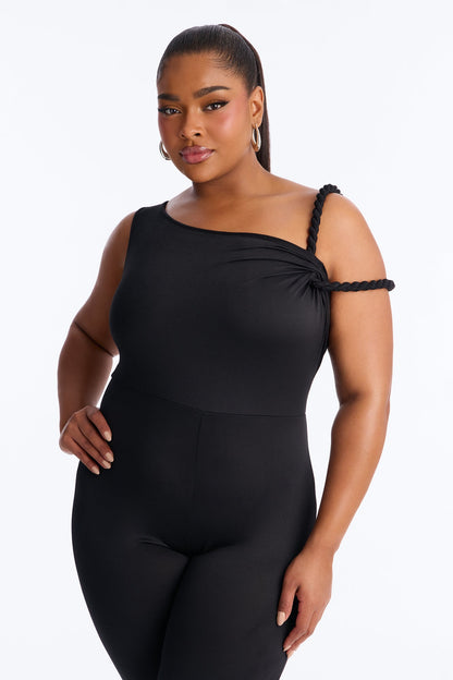 Rhia Twist One Shoulder Jumpsuit - Black