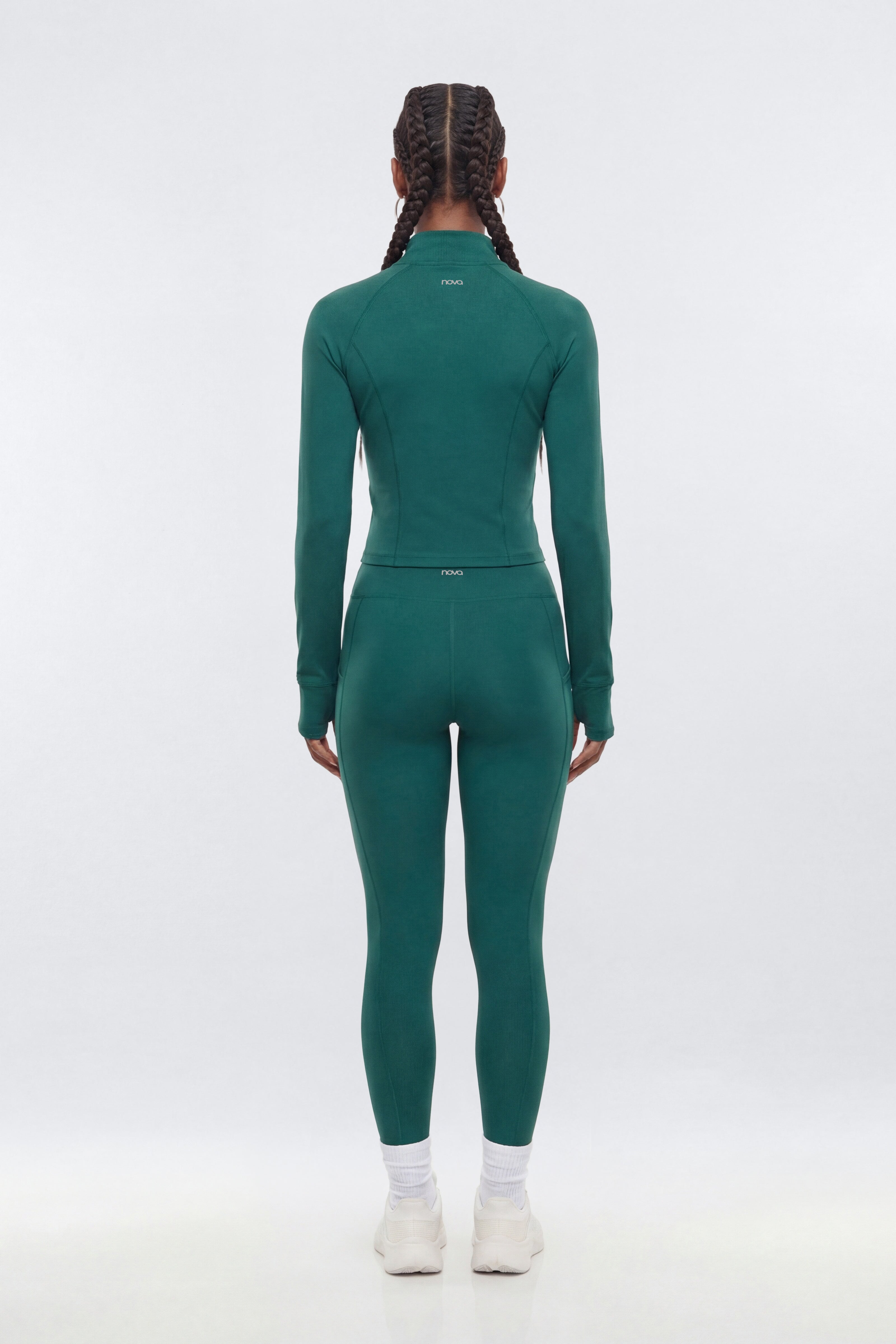 ProStretch™ Zip Up Crop Sports Jacket - Green