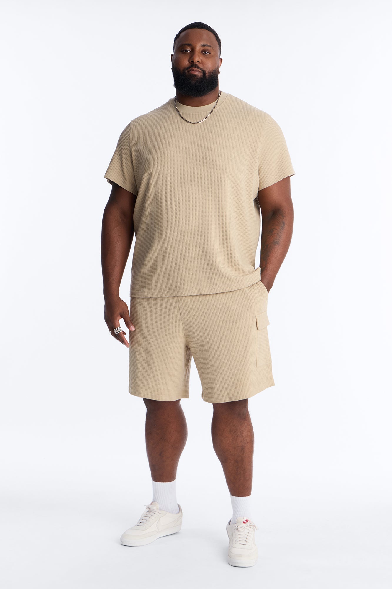 Culver City Waffle Knit Tee - Stone