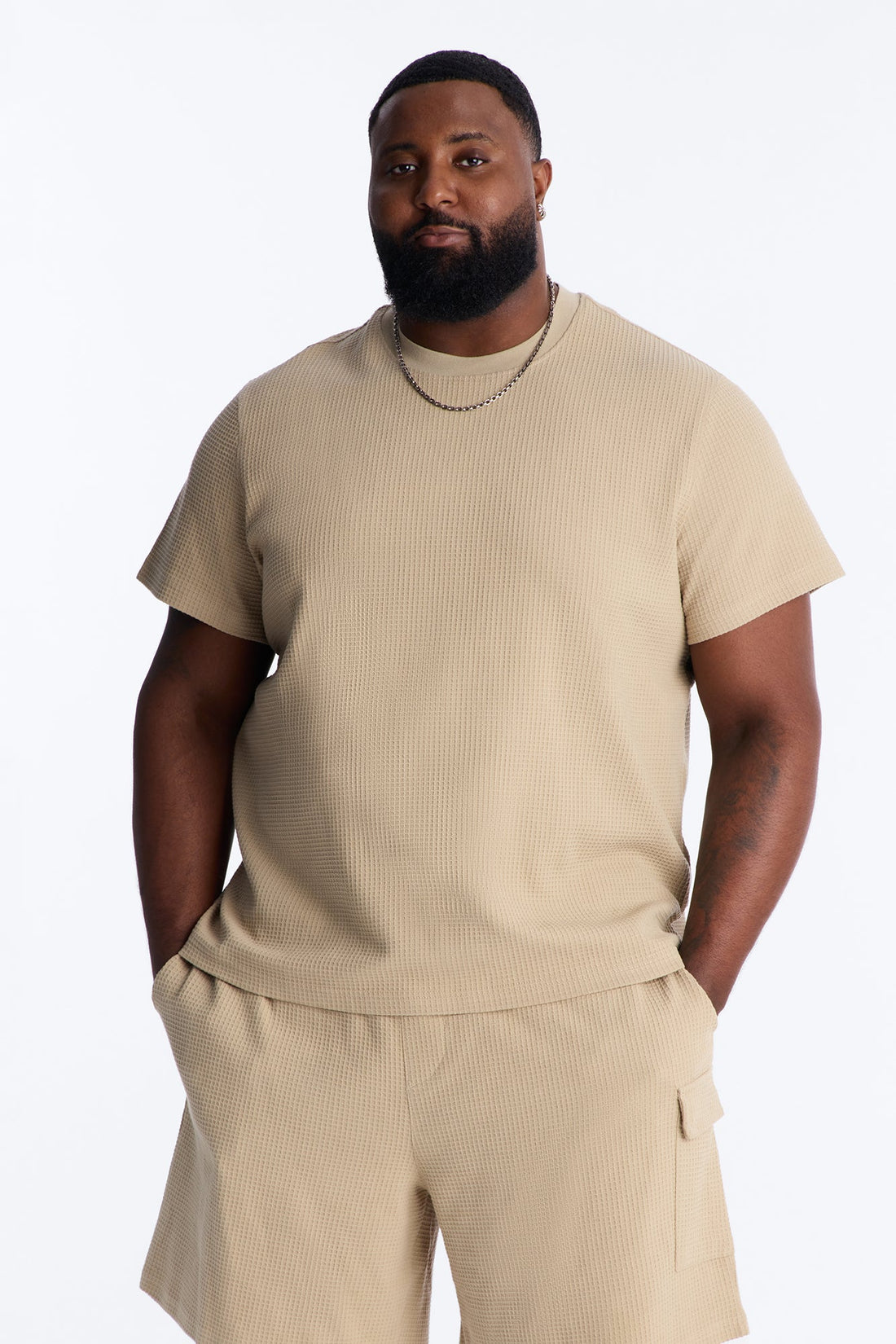 Culver City Waffle Knit Tee - Stone