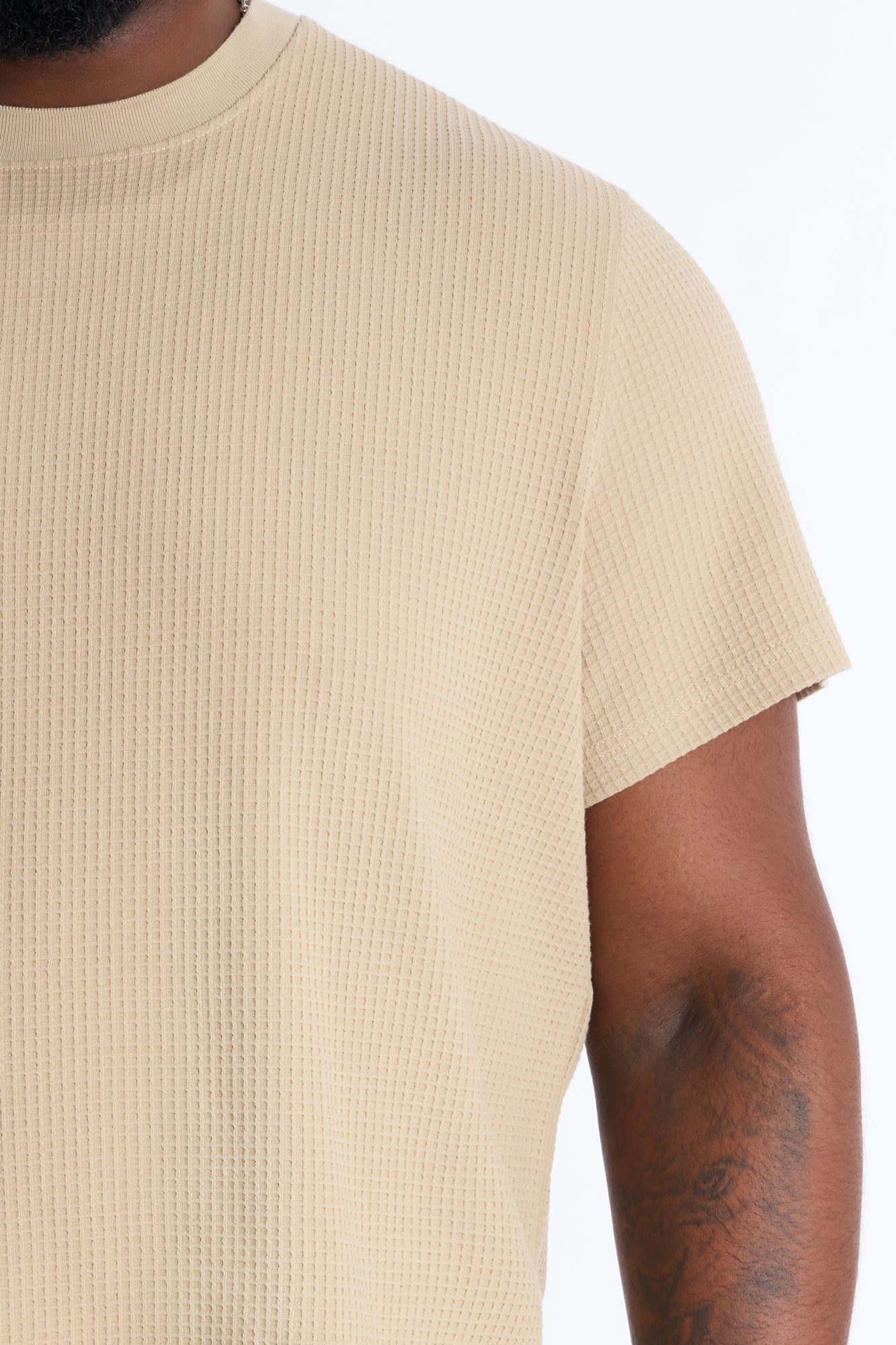 Culver City Waffle Knit Tee - Stone