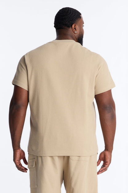 Culver City Waffle Knit Tee - Stone