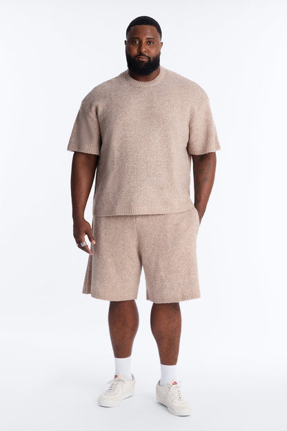 Relaxed Venice Sweater Short - Stone