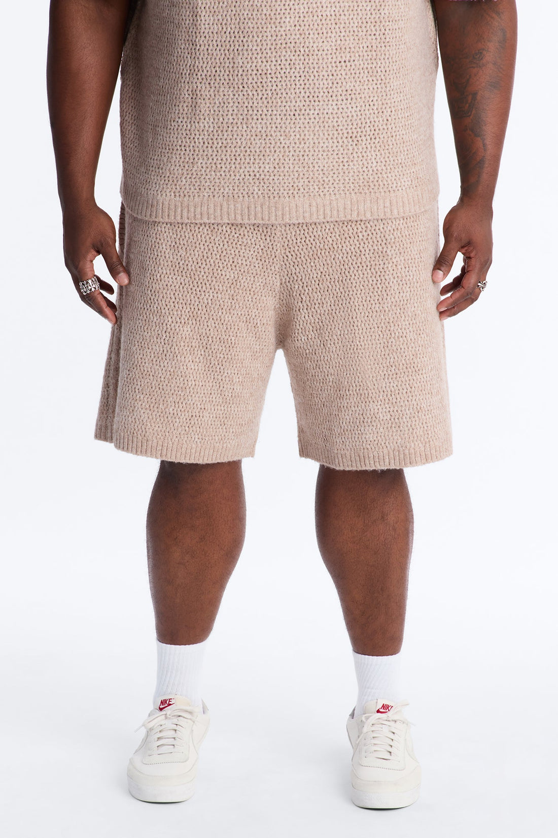 Relaxed Venice Sweater Short - Stone