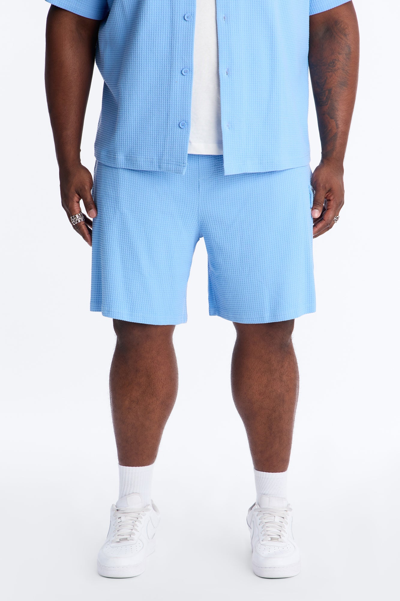 Relaxed Culver City Waffle Knit Short - Light Blue
