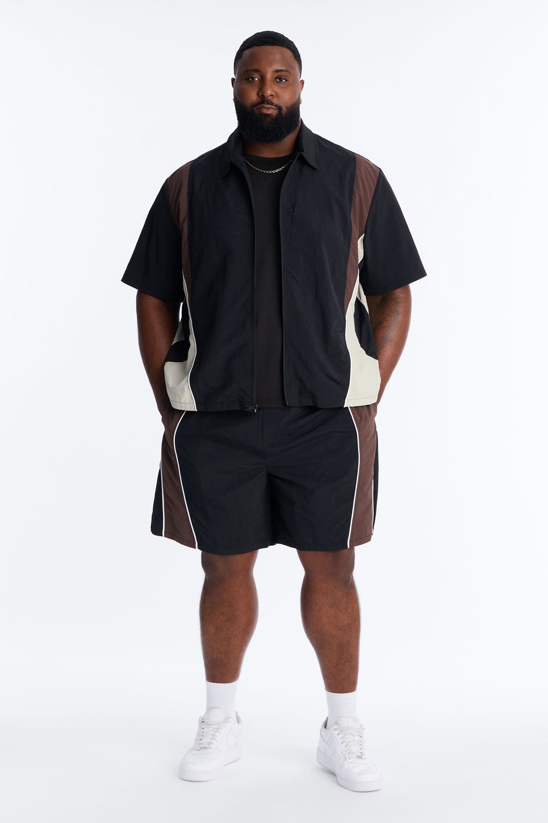 Relaxed Osaka Block Short - Black/Brown