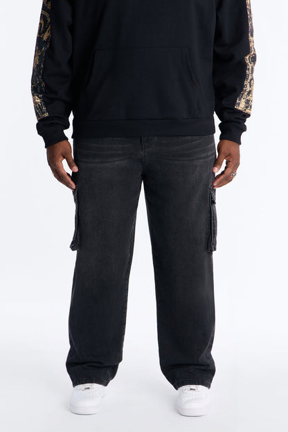 Your Everyday Relaxed Cargo Jean - Black Wash