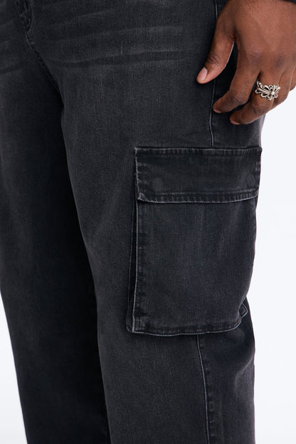 Your Everyday Relaxed Cargo Jean - Black Wash