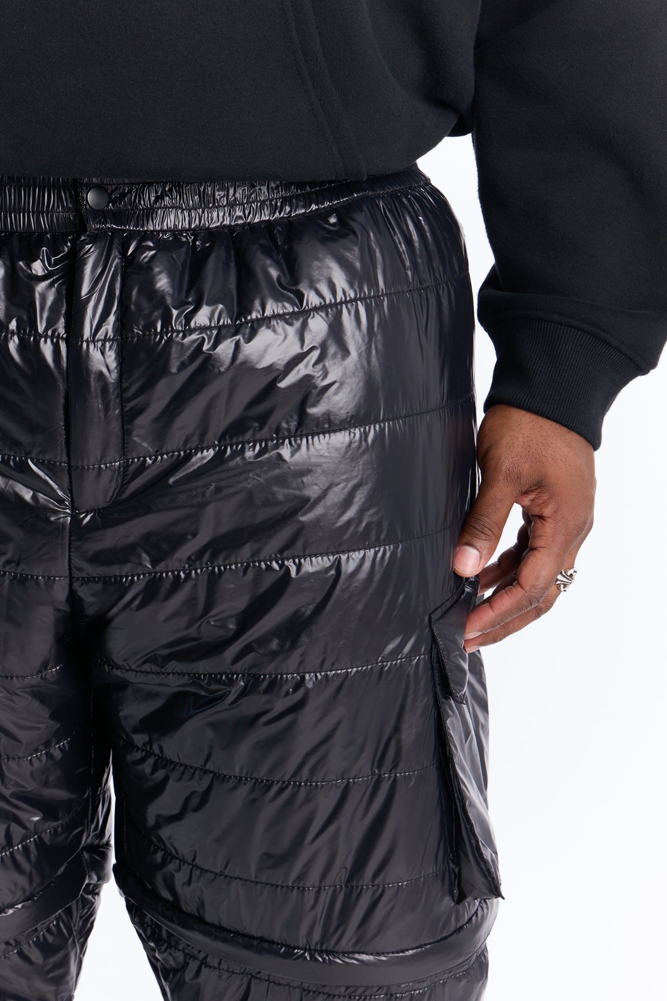 Slim Aspen Slopes Two In One Cargo Zip Short - Black