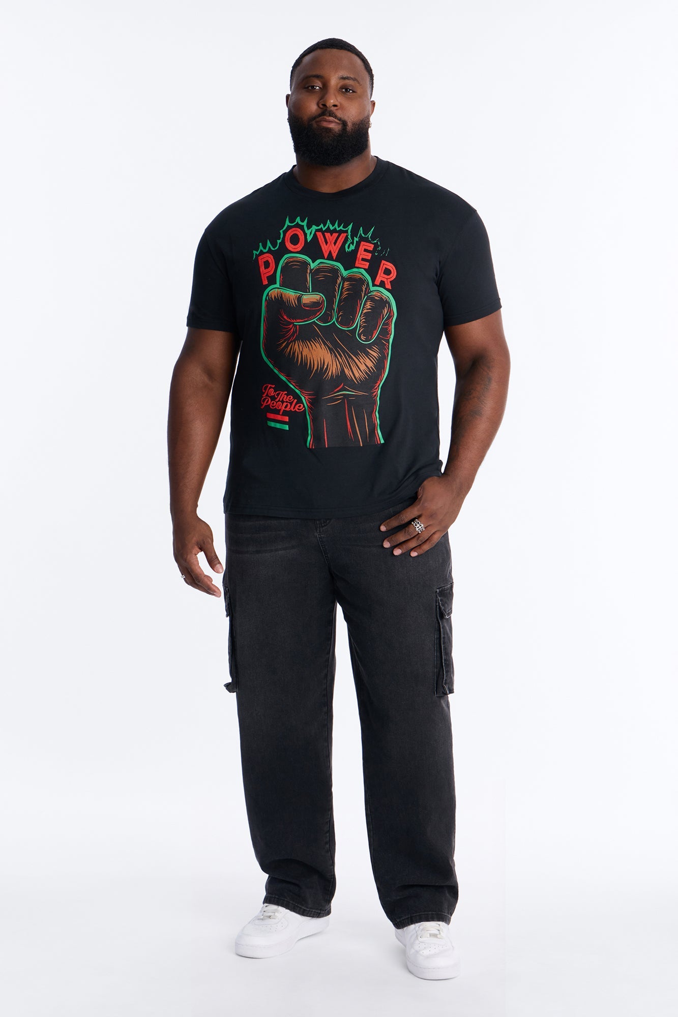 More Power To The People Short Sleeve Tee - Black