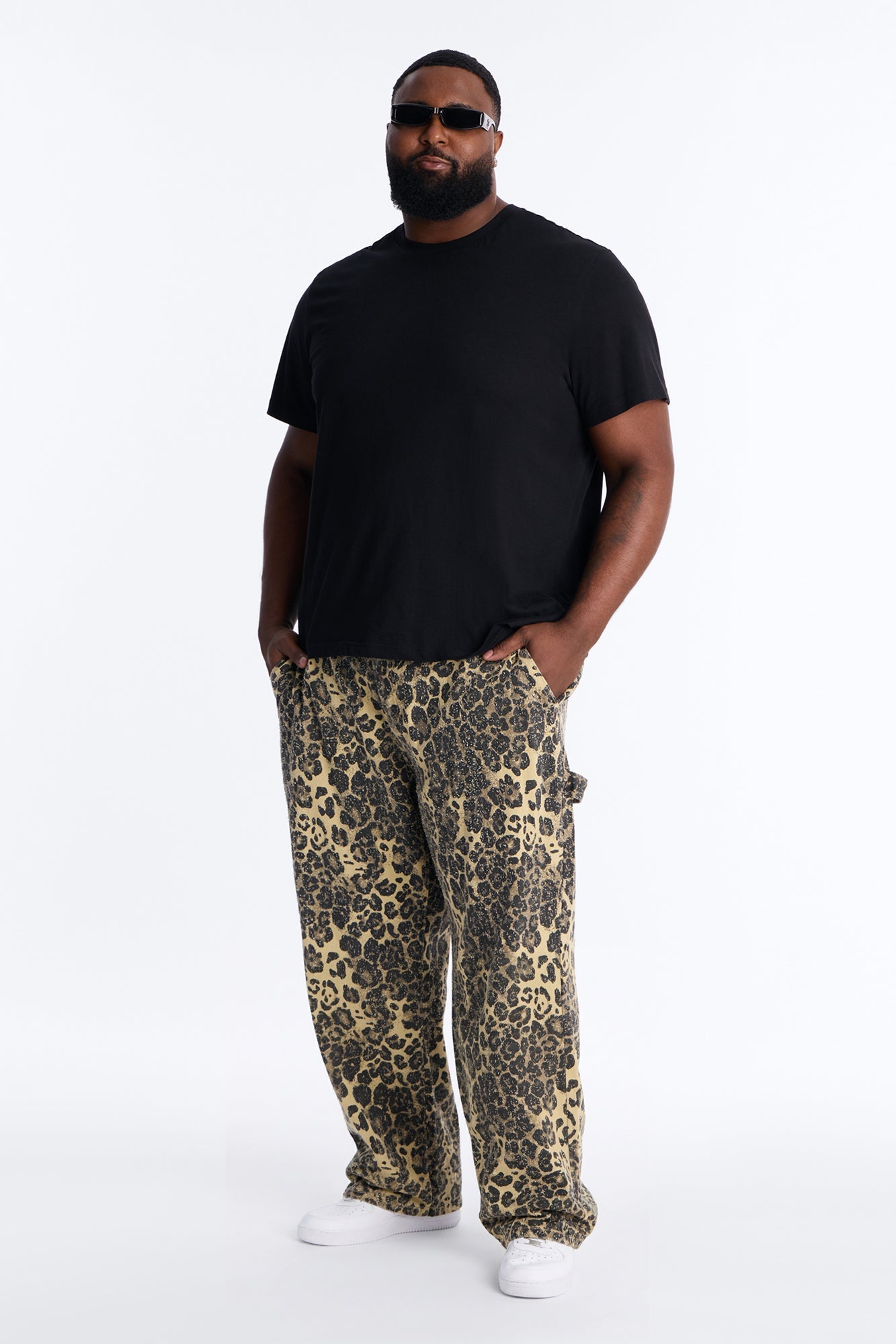 Baggy Double Lives Cheetah Print Pant - Leopard