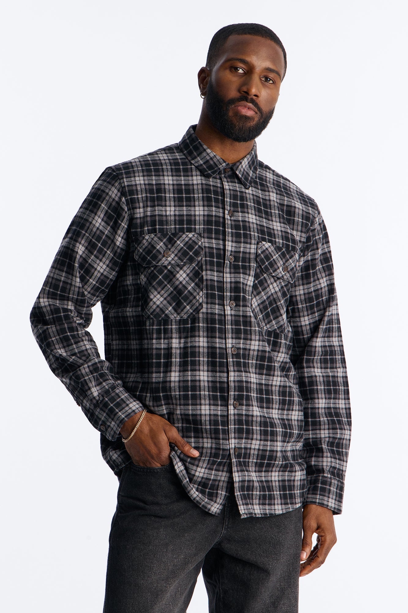 Dickies Flannel Work Shirt - Black