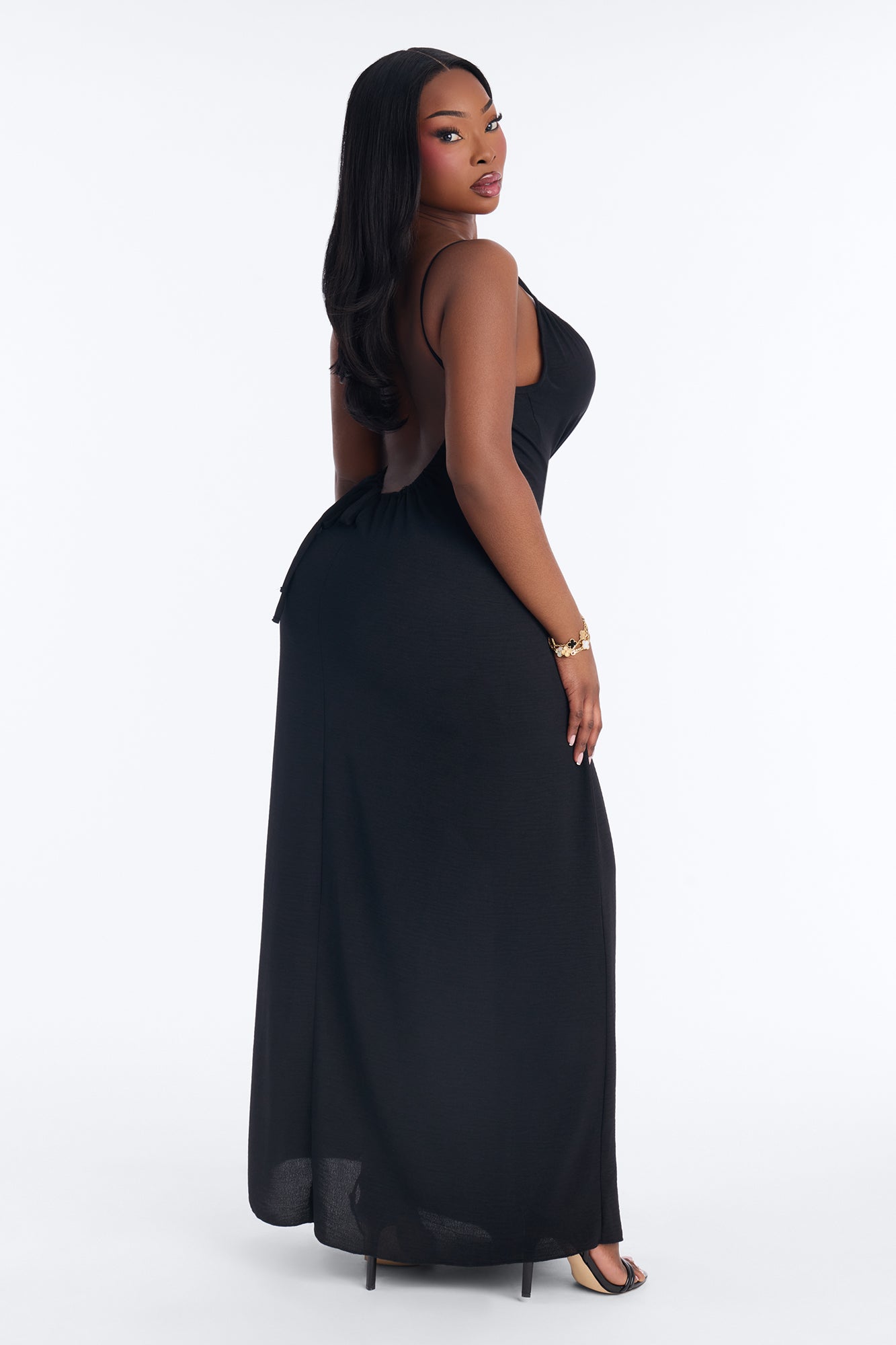 On Chill Mode Scoop Back Maxi Dress - Black