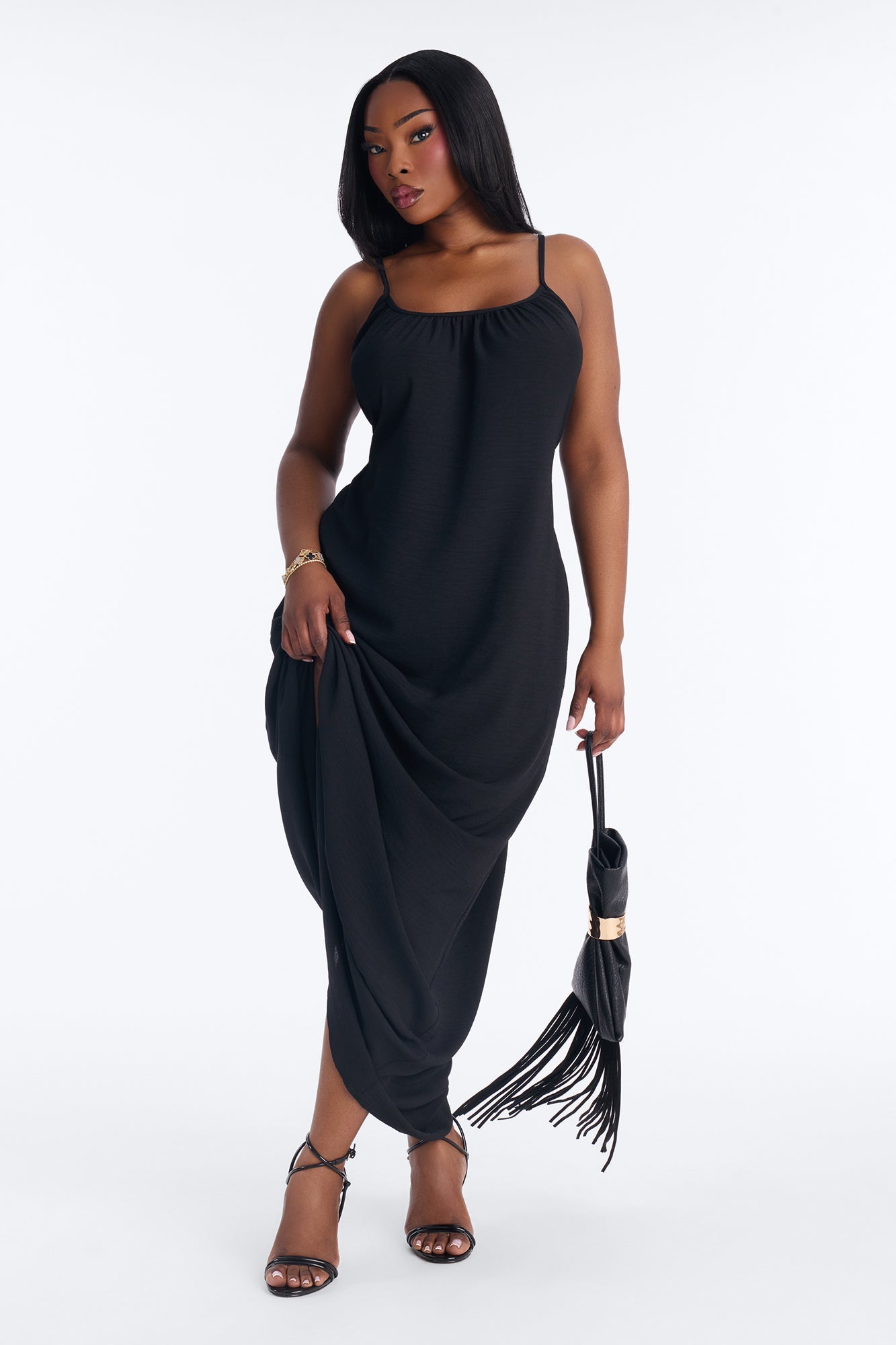 On Chill Mode Scoop Back Maxi Dress - Black