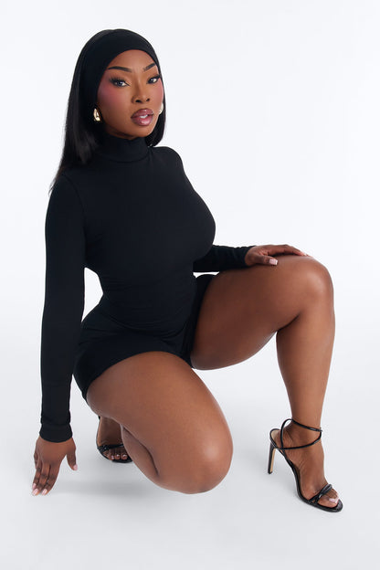 Katya Snatched 2 Piece Romper Set - Black