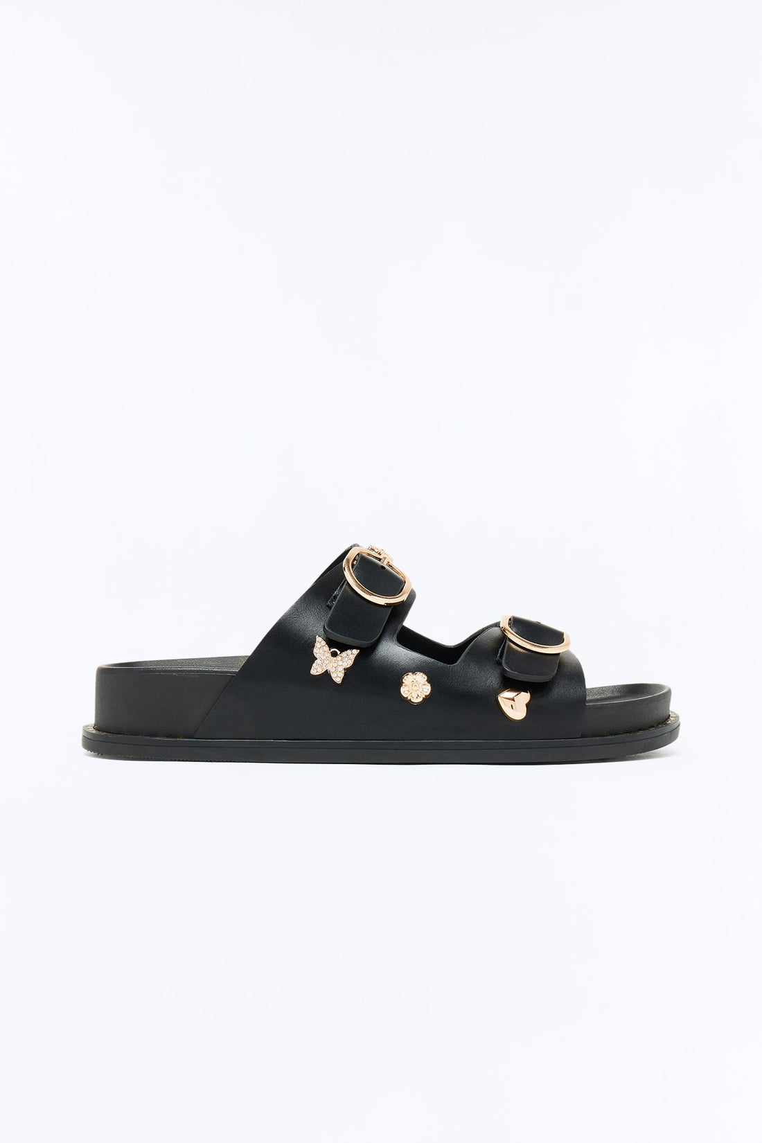 Dara Charm Slides - Black