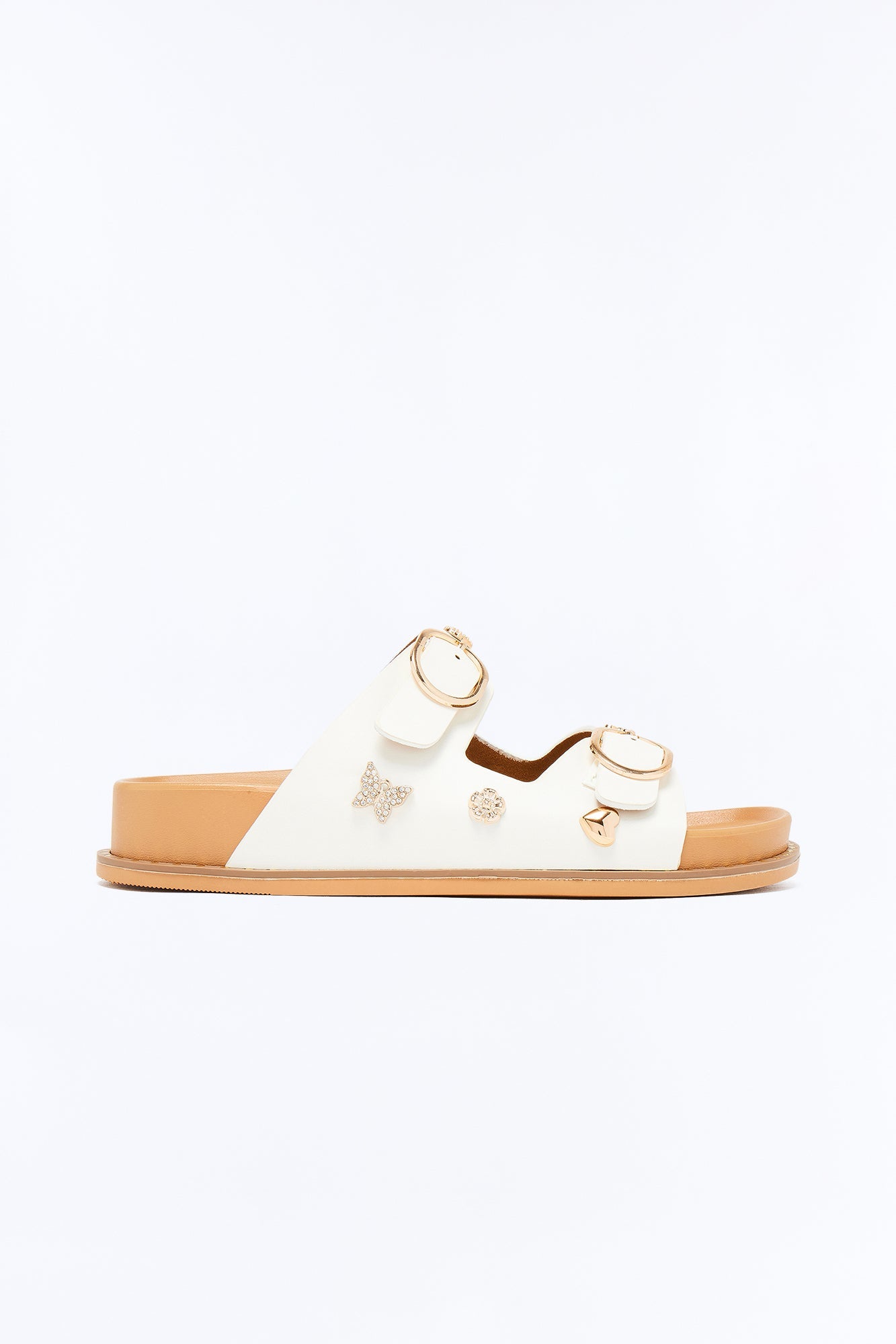 Dara Charm Slides - White