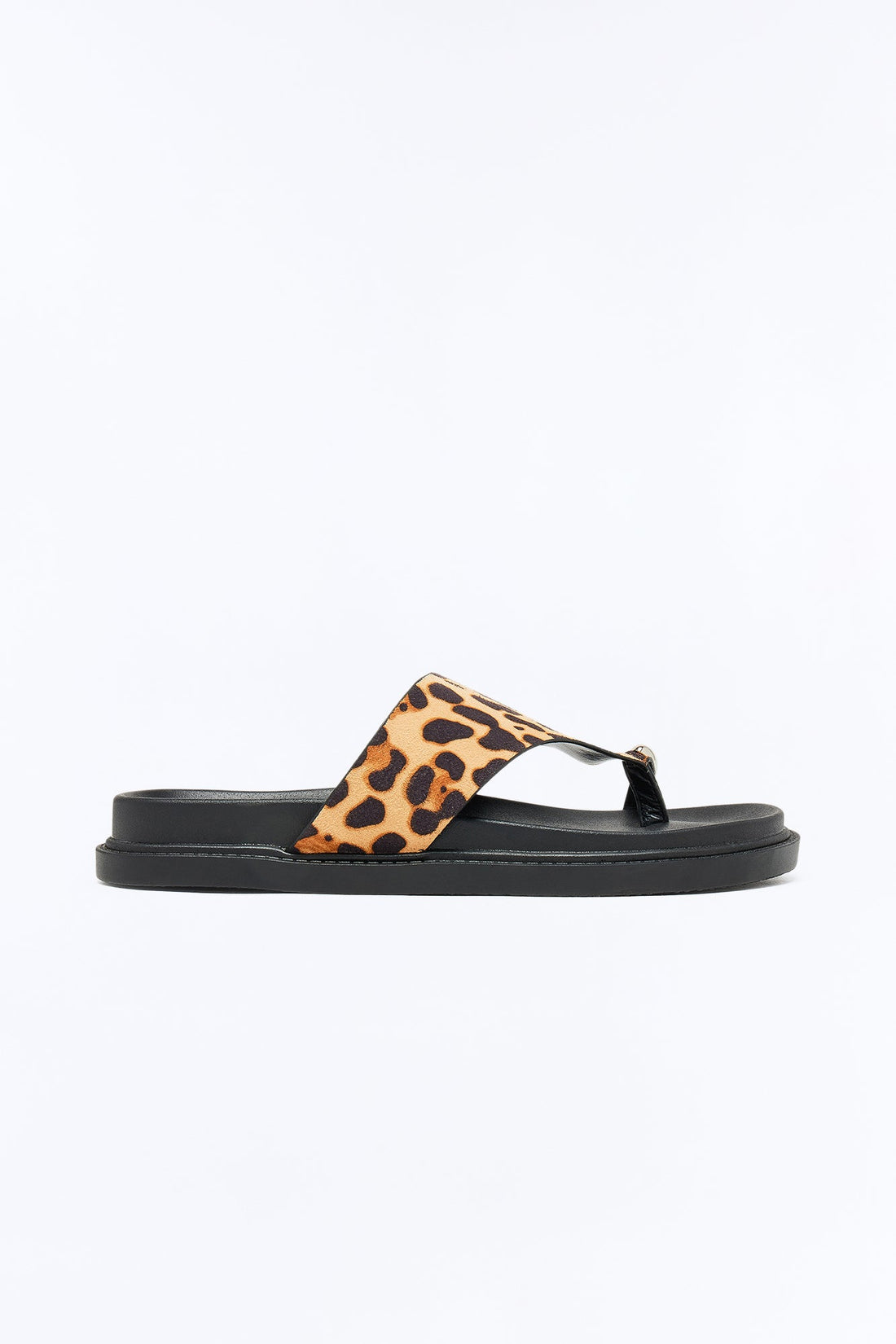 Juxta Hardware Toe Ring Flip Flops - Leopard