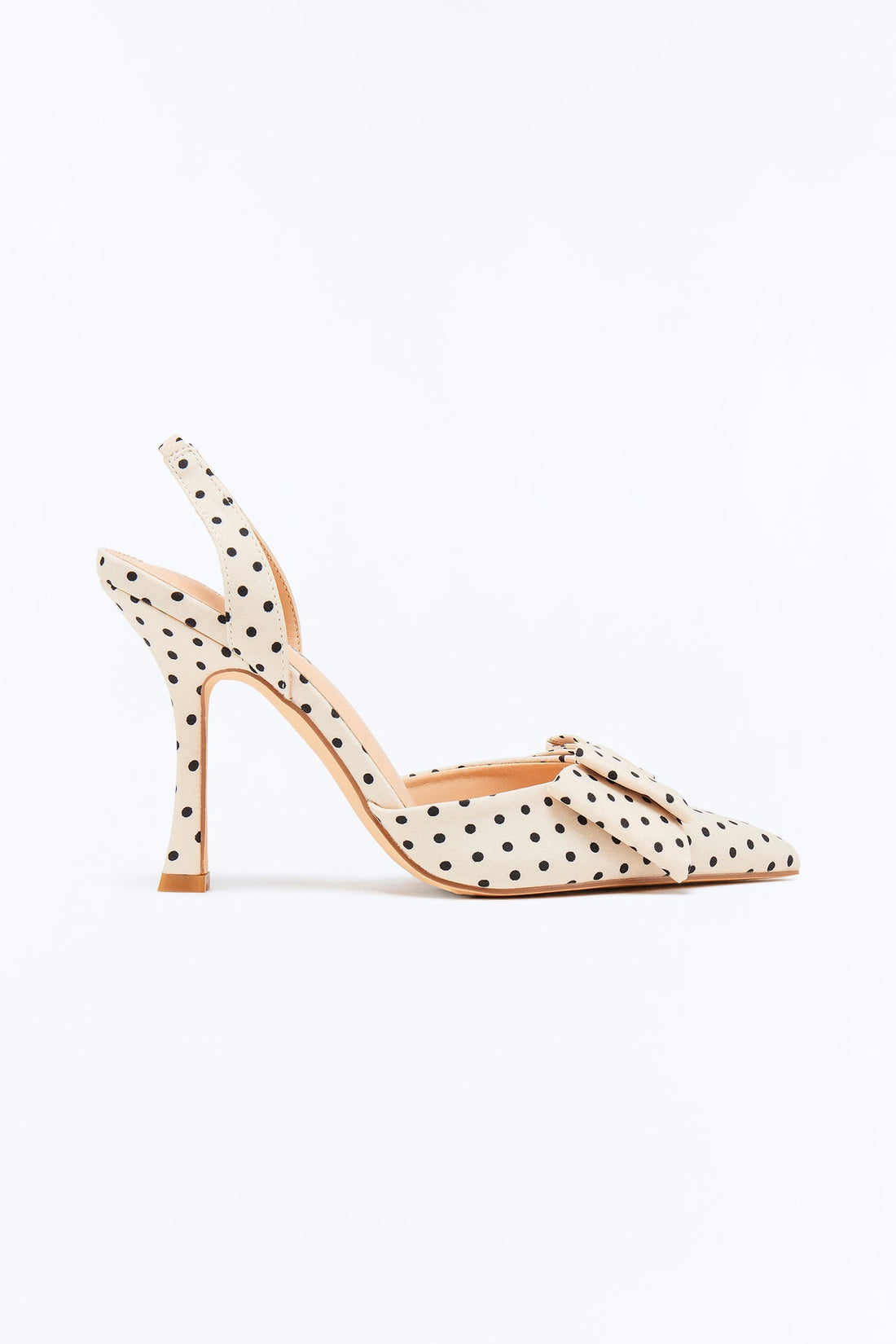 Shafina Bow Polka Dot Pumps - Ivory
