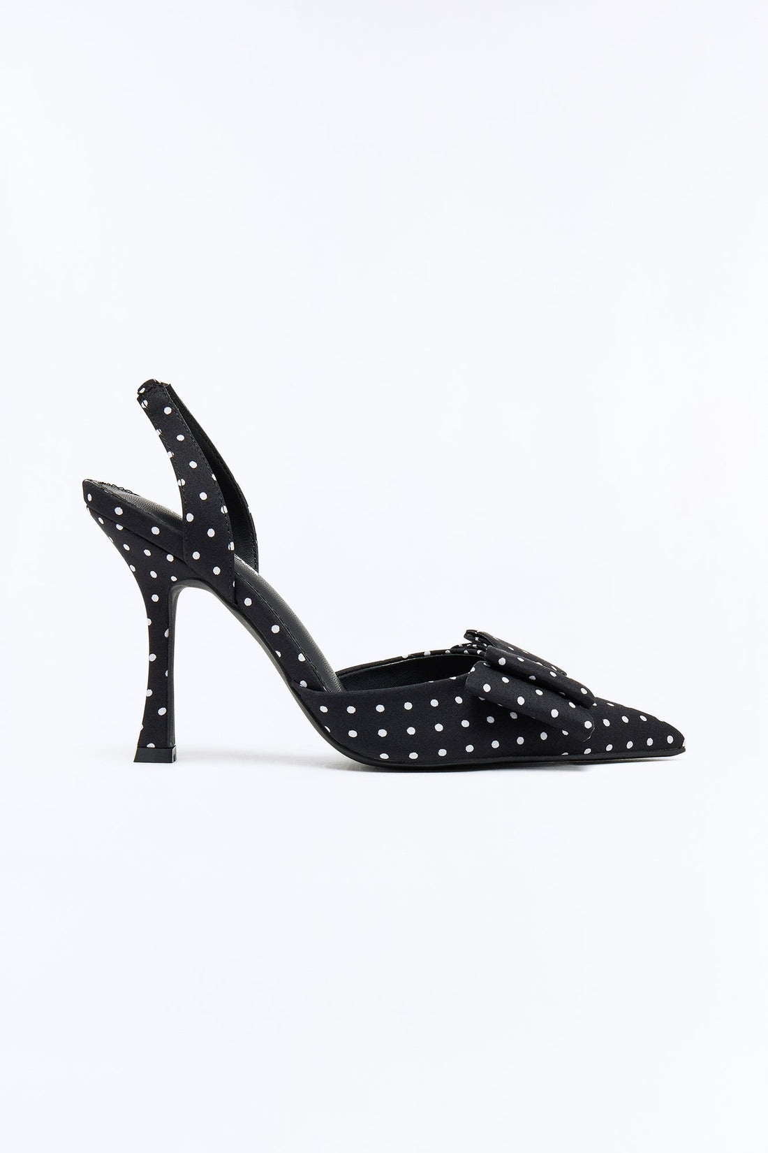 Shafina Bow Polka Dot Pumps - Black