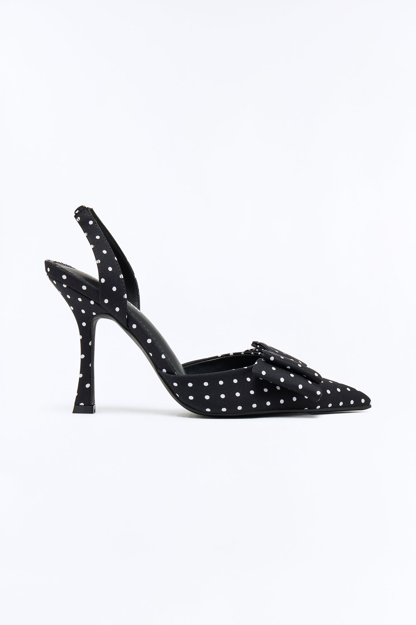 Shafina Bow Polka Dot Pumps - Black
