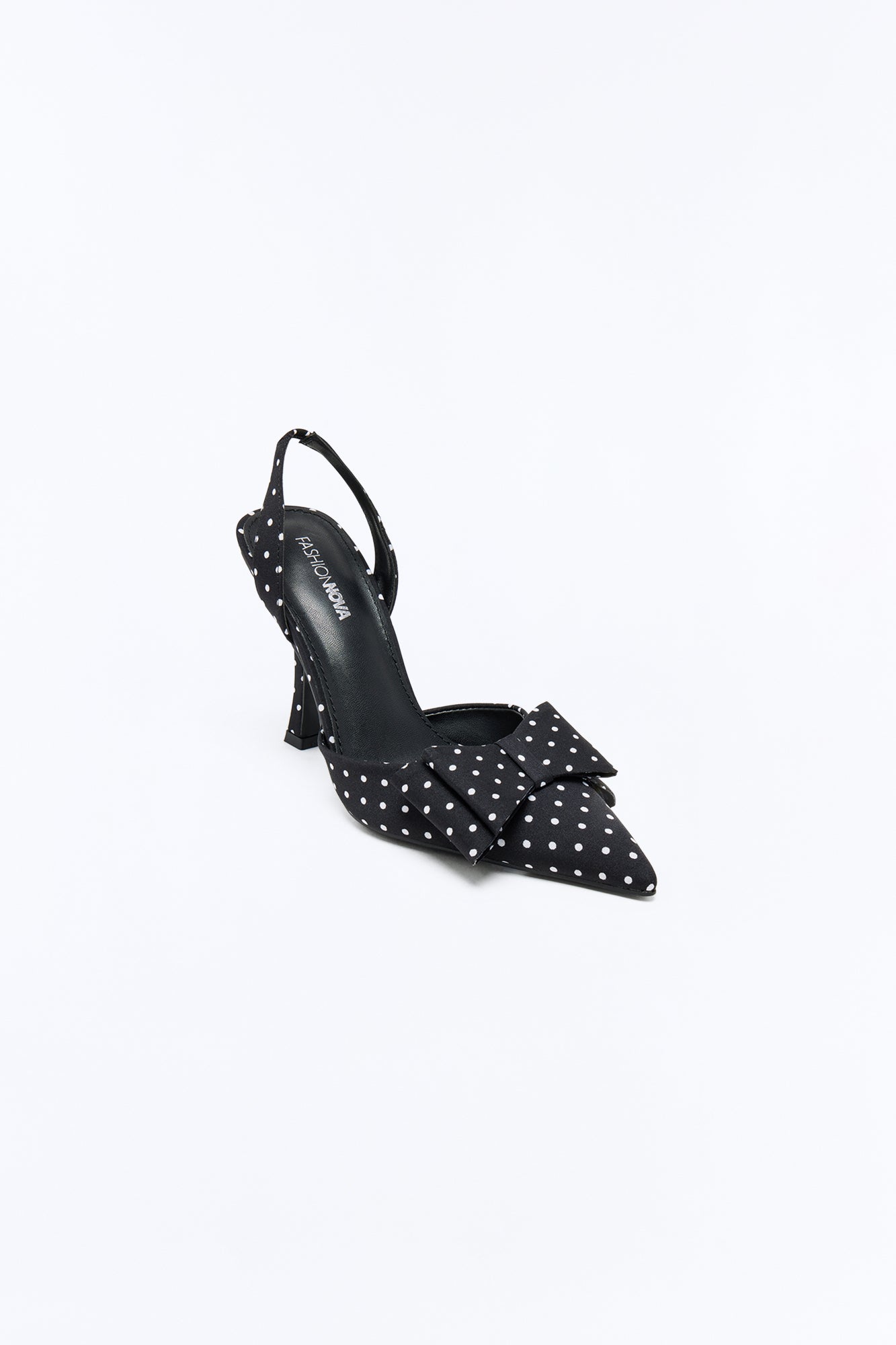 Shafina Bow Polka Dot Pumps - Black