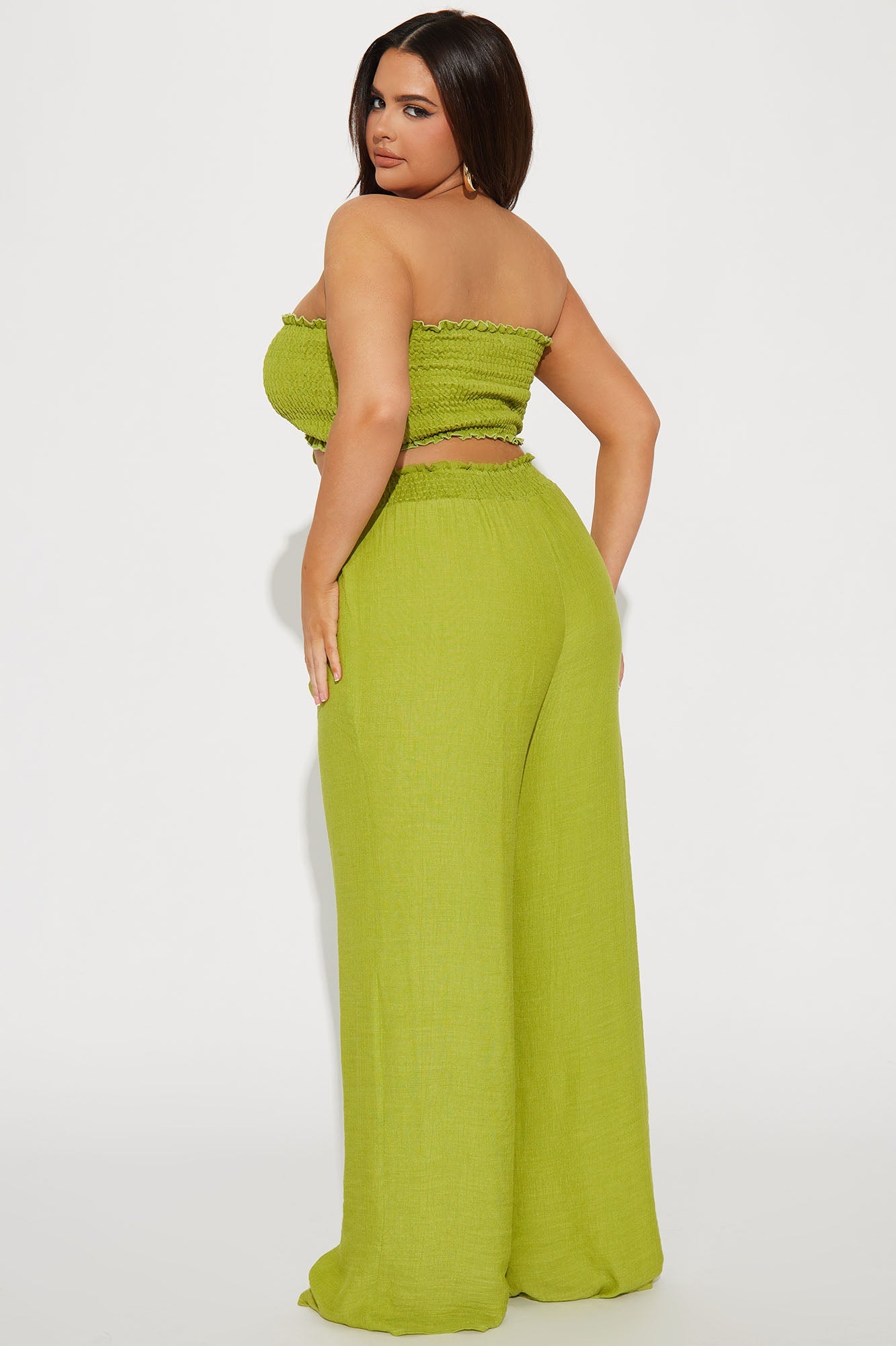 Vacation Time Pant Set - Chartreuse