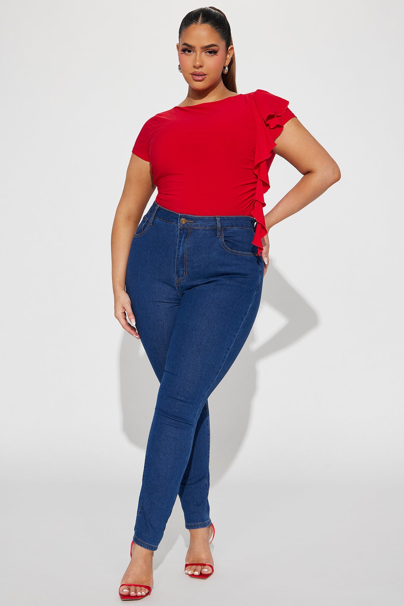 Foreign Love Bodysuit - Red