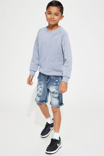 Mini Get In The Mix Denim Short - Indigo