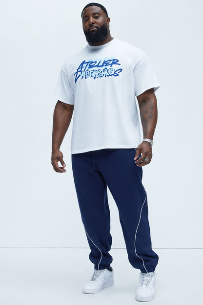 Tyson Piping Relaxed Jogger - Navy