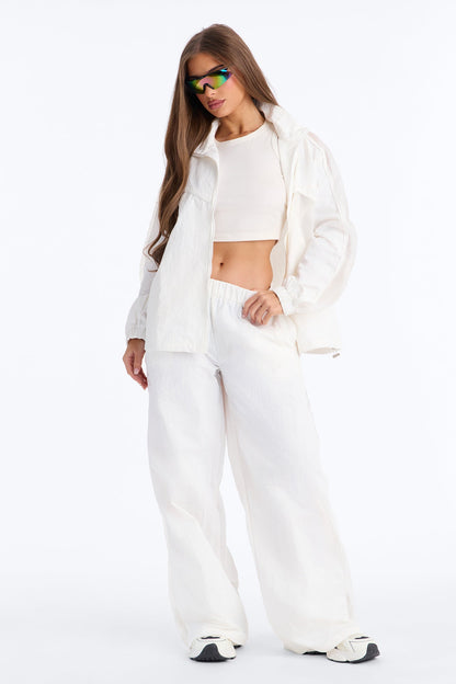 No Days Off Sheer Windbreaker Pant 33″ - White