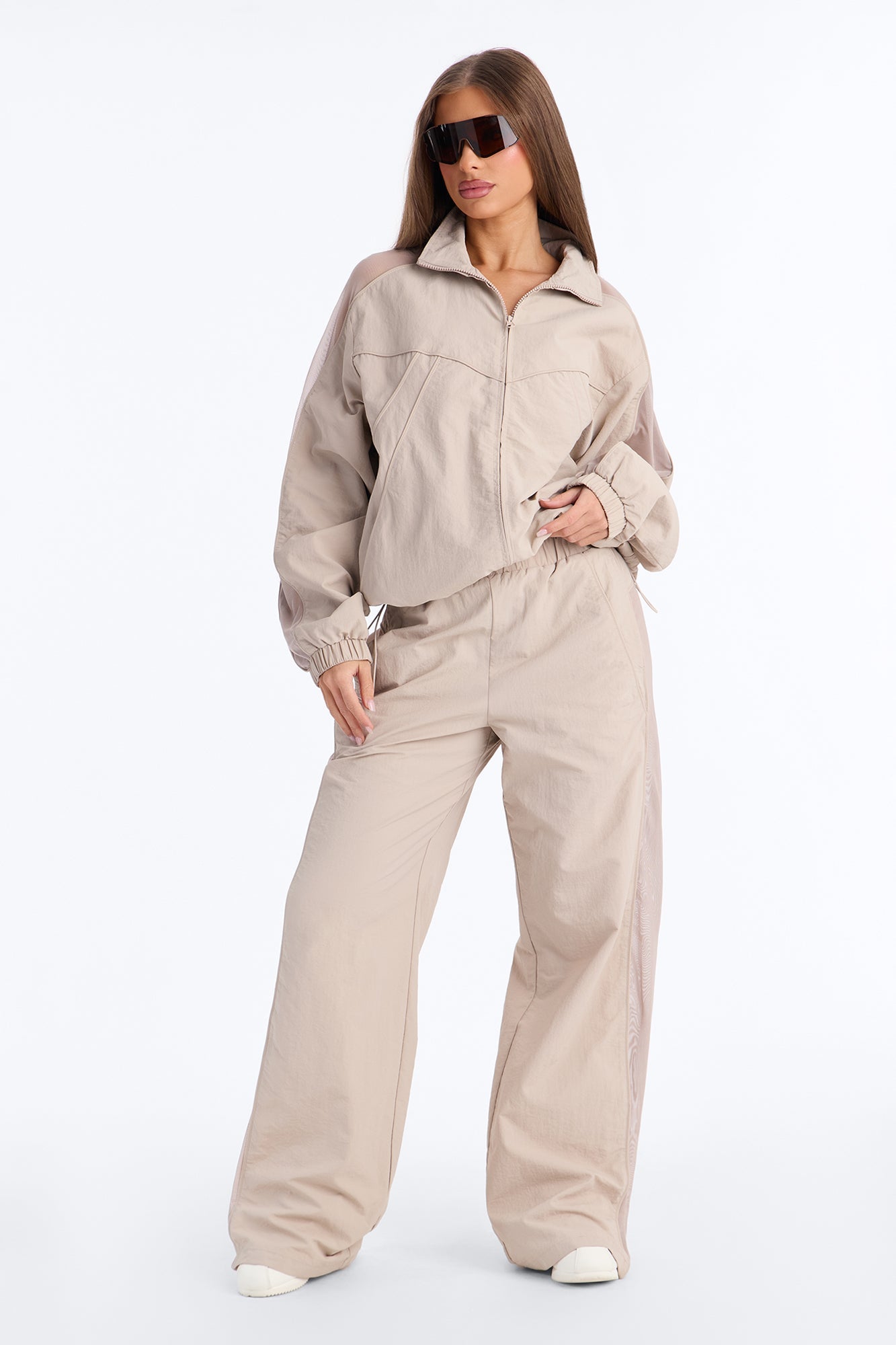 Airwave Motion Windbreaker Zip Up Jacket - Stone