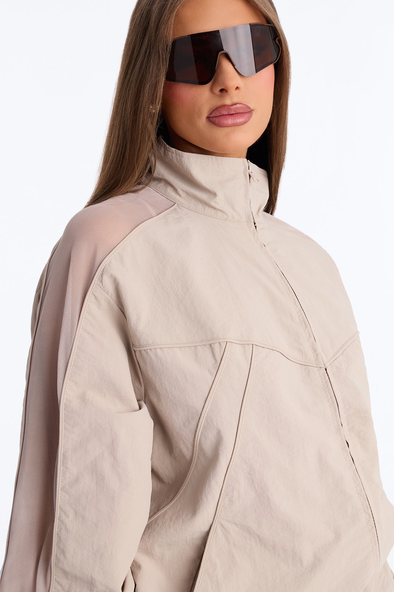 Airwave Motion Windbreaker Zip Up Jacket - Stone