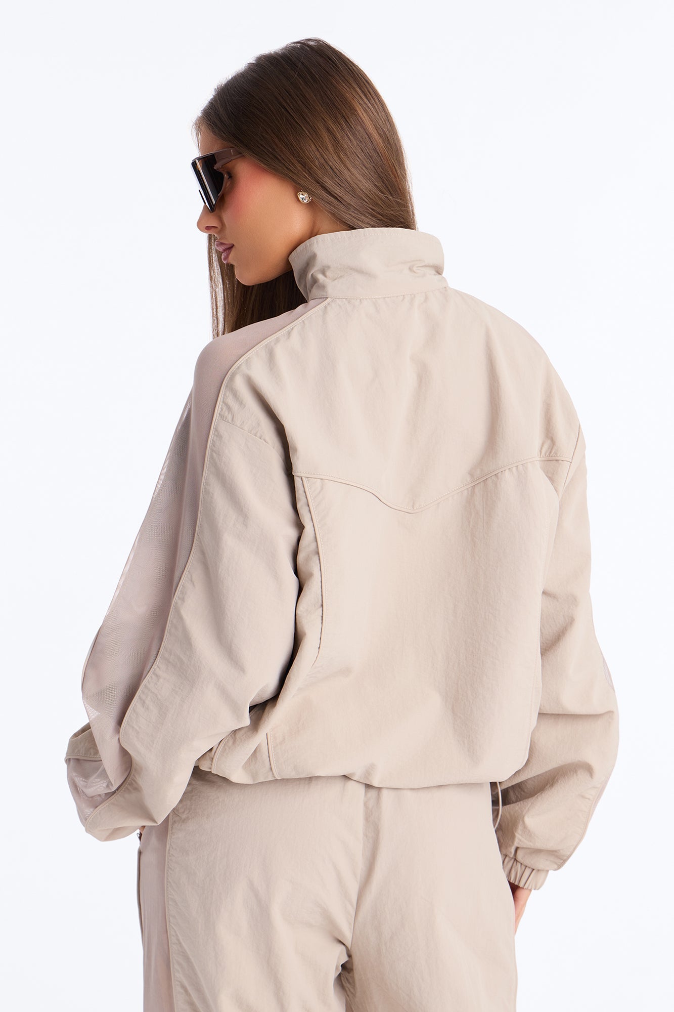 Airwave Motion Windbreaker Zip Up Jacket - Stone