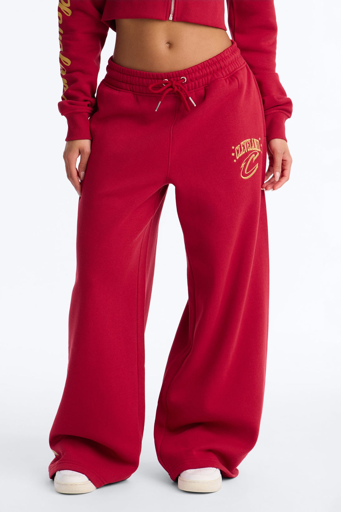 NBA Cleveland Cavaliers Fleece Wide Leg Pants - Wine