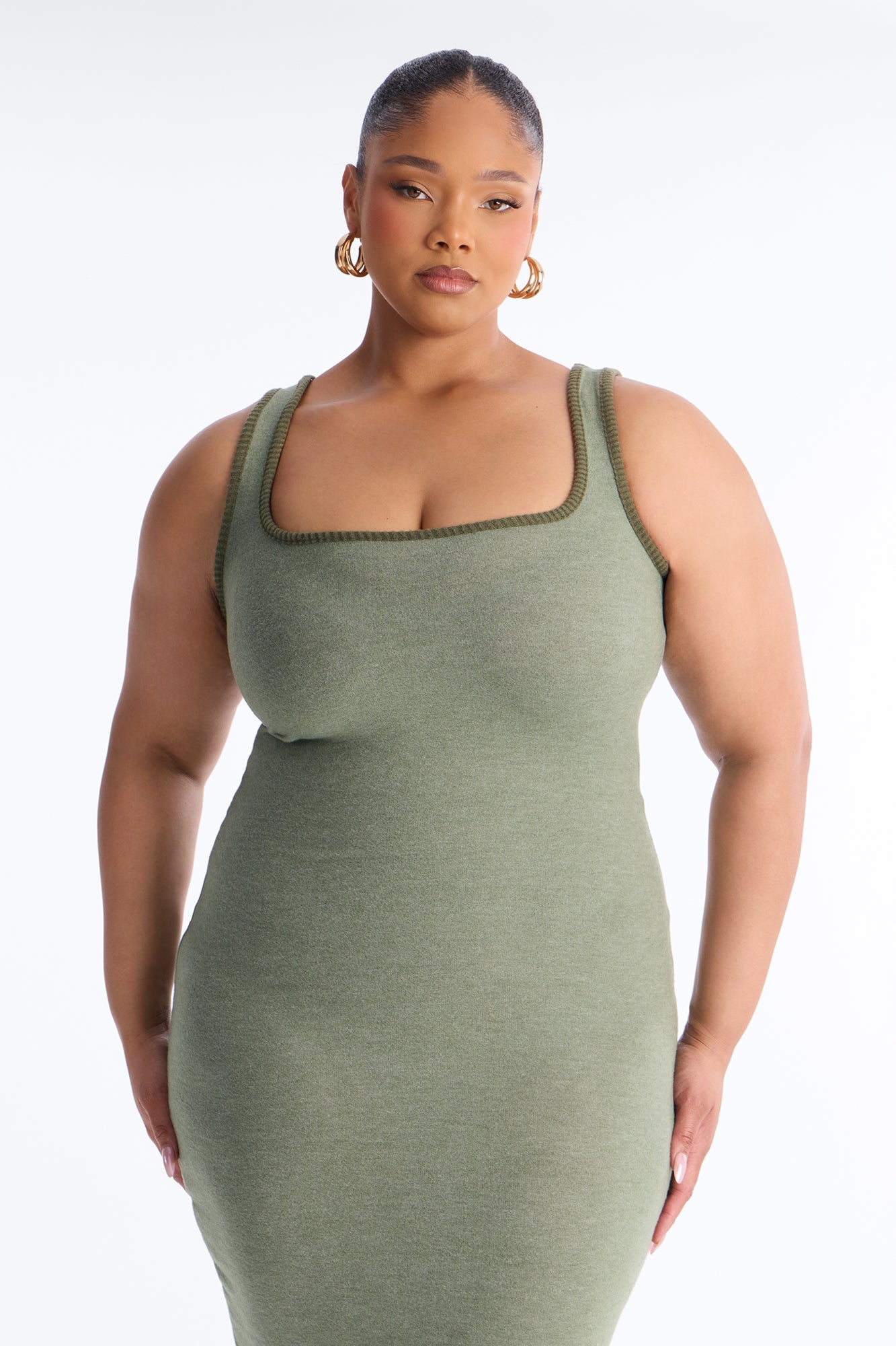Literally No Maxi Dress Set - Olive
