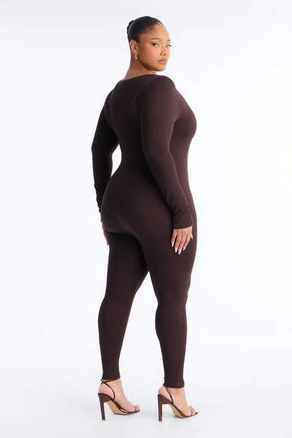 Giada Seamless Jumpsuit - Chocolate